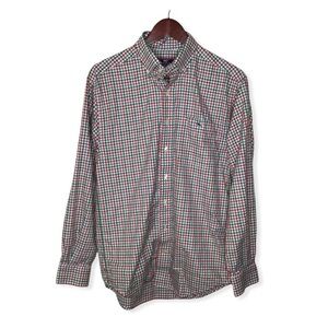 Vineyard Vines Classic Fit Tucker Shirt in Red Gray and Green Plaid.